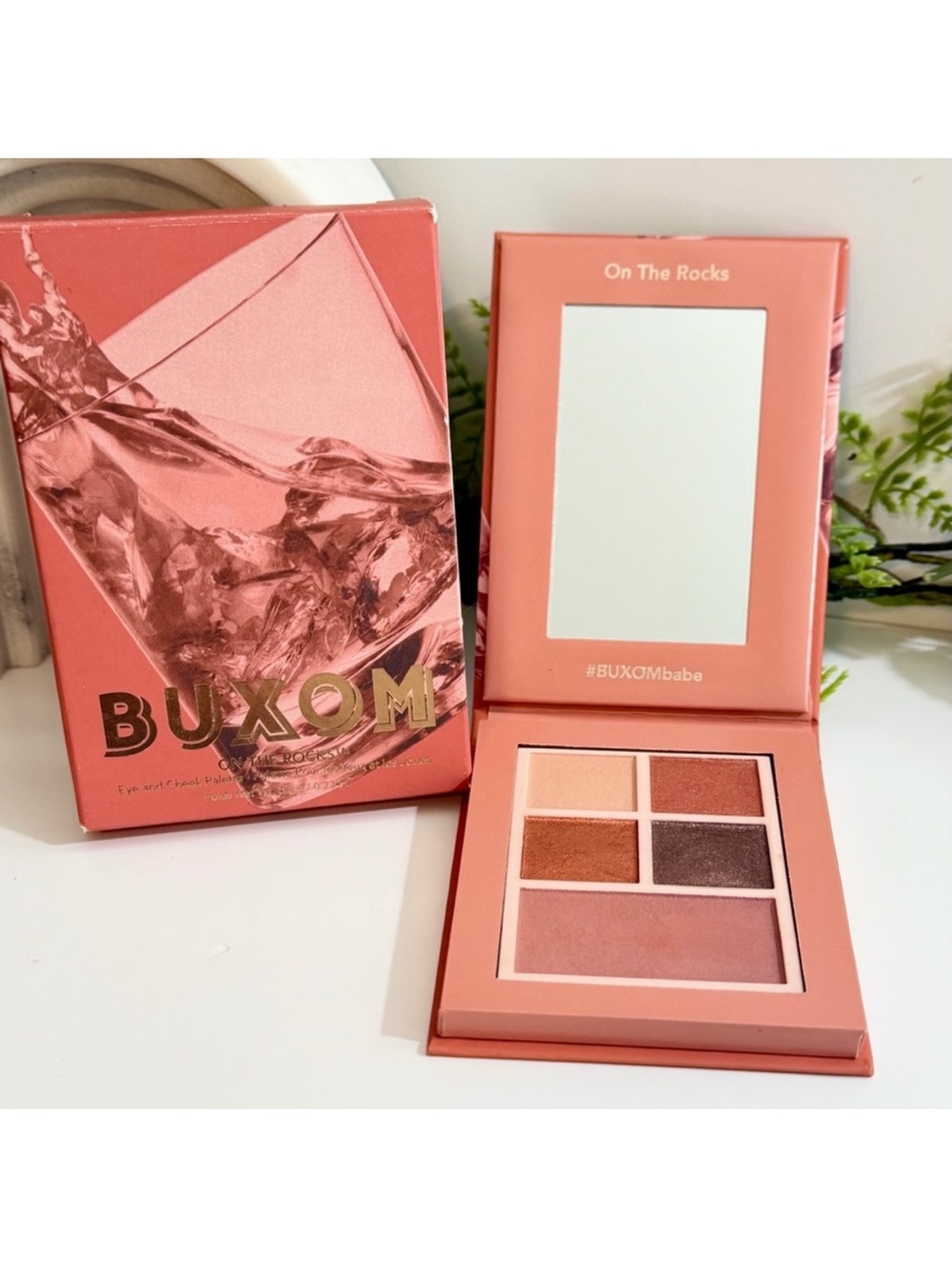 🍋2/$30 NIB BUXOM High Spirits “On The Rocks” Eye and Cheek Palette